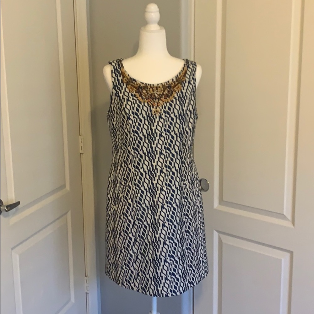 Blue & White Moulinette Soeurs Dress
